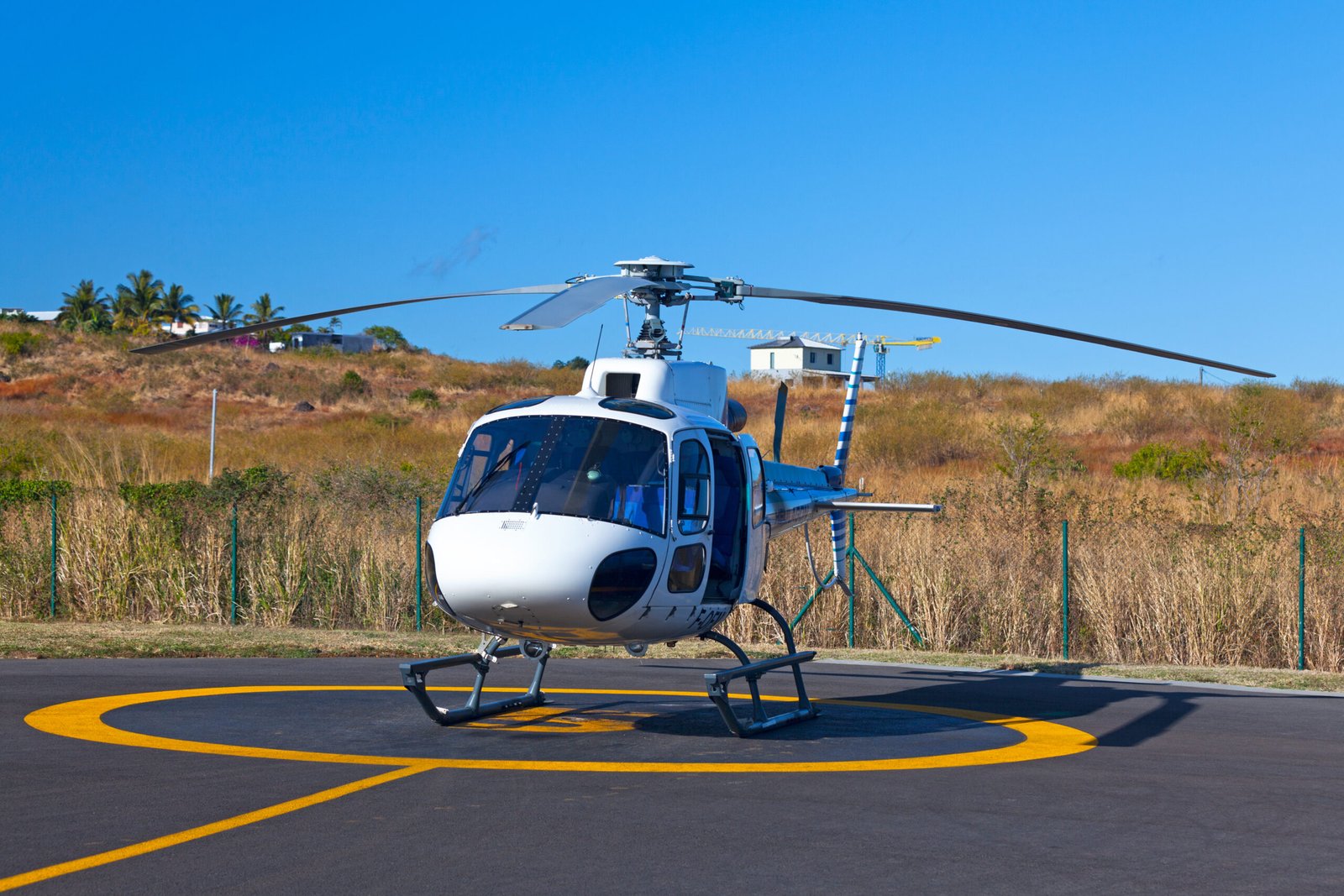 Helicopter serving as SAMU in Reunion Island